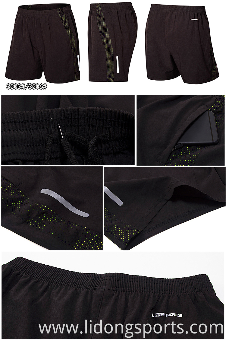 Wholesale Custom Logo Polyester Mens Sports Gym Sweat Shorts Custom Mesh Workout Shorts